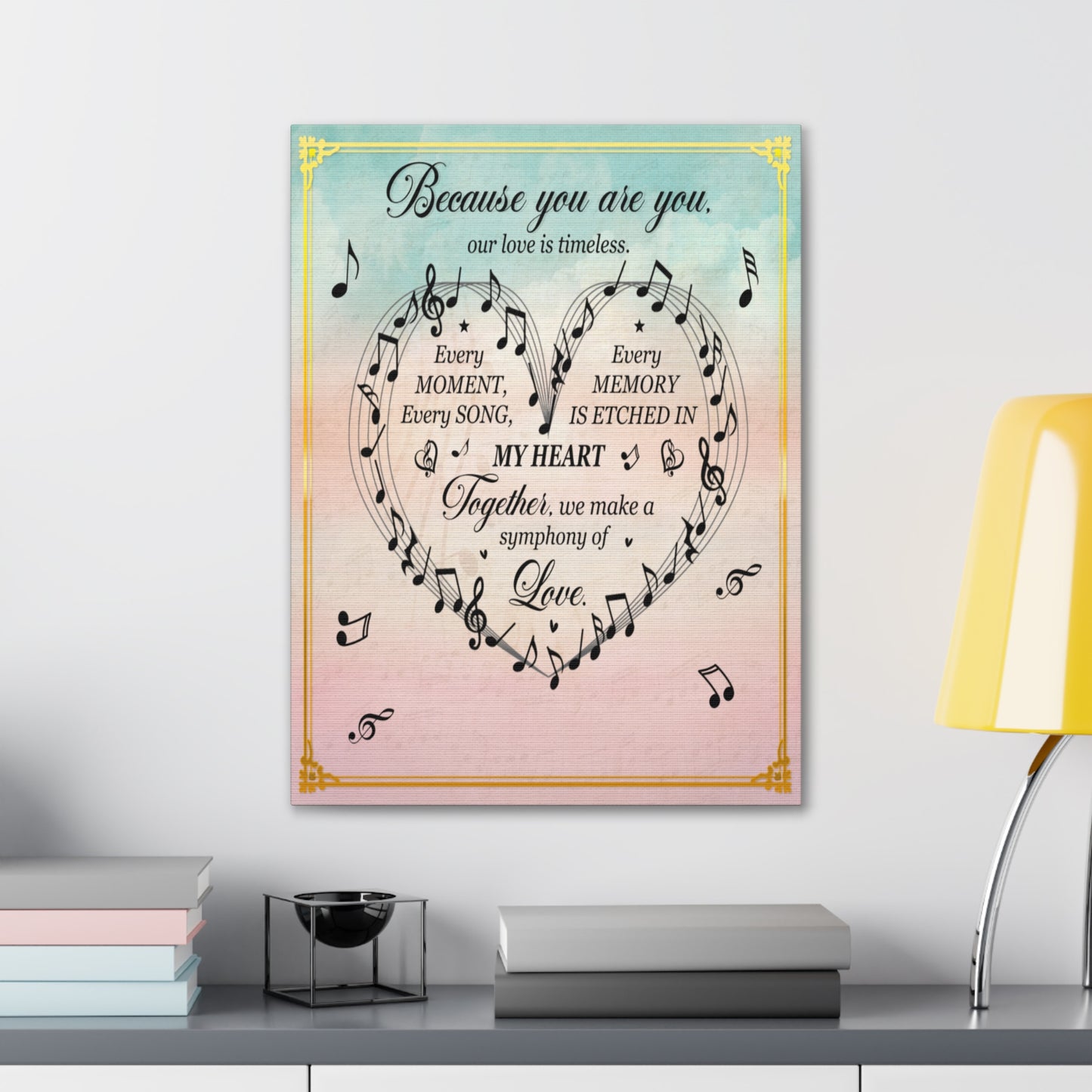 To My Wife Symphony of Love Canvas Wall Art - Romantic Gift for Her