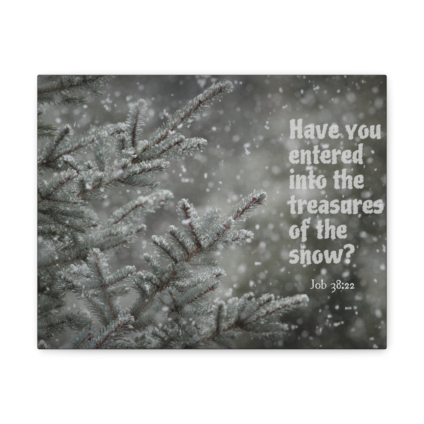 Treasures Of The Show Job 38:22 Bible Verse Canvas Christian Wall Art Bible Verse Print Ready To Hang