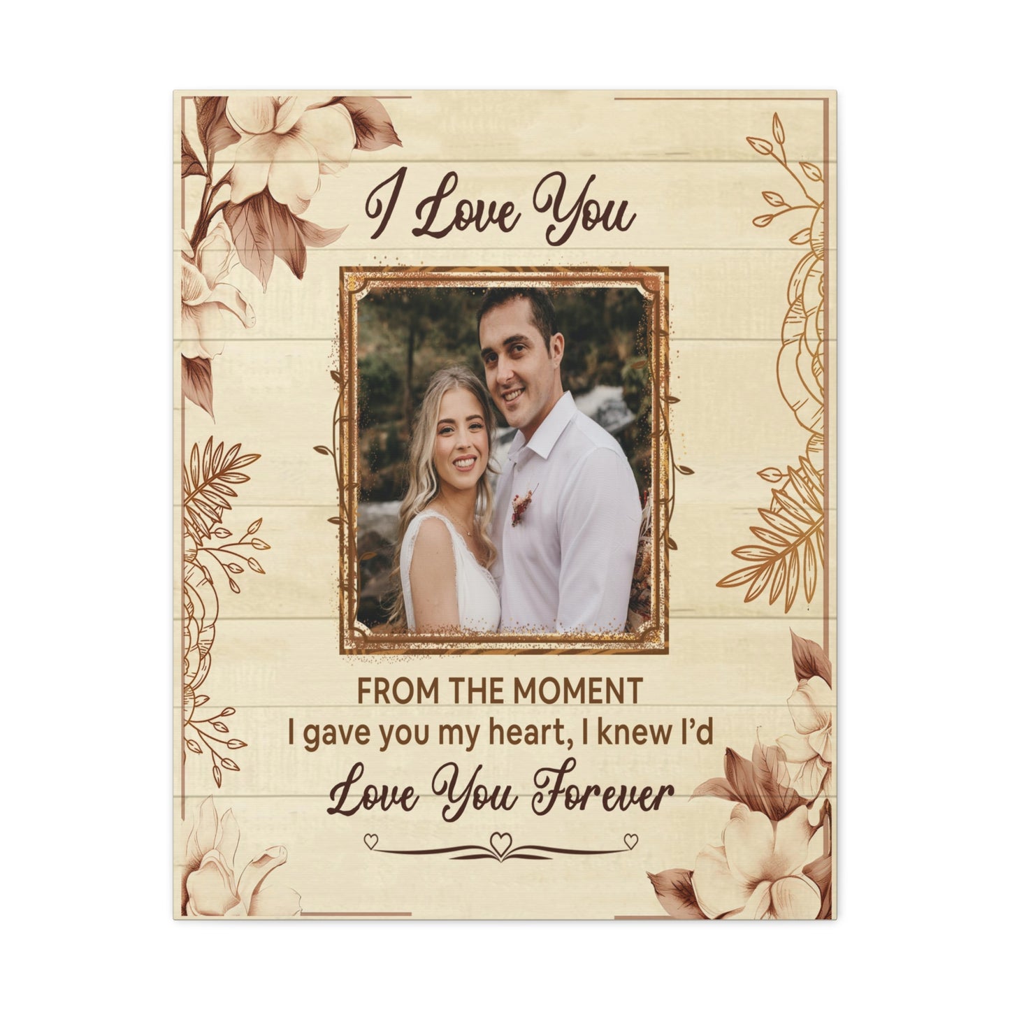Personalized To My Wife I Love You Forever Custom Photo Canvas Wall Art – Personalized Romantic Gift