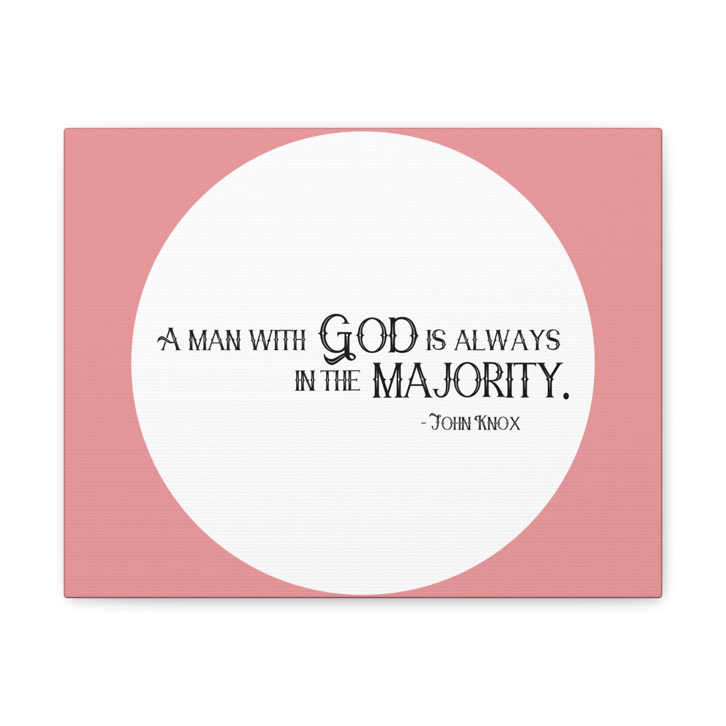 A Man With God Pink 1 Timothy 6:11 Bible Canvas Christian Wall Art Ready to Hang