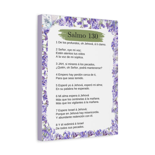 Salmo 130 Impresión De Arte Cristiano en la Pared Lista Para Colgar