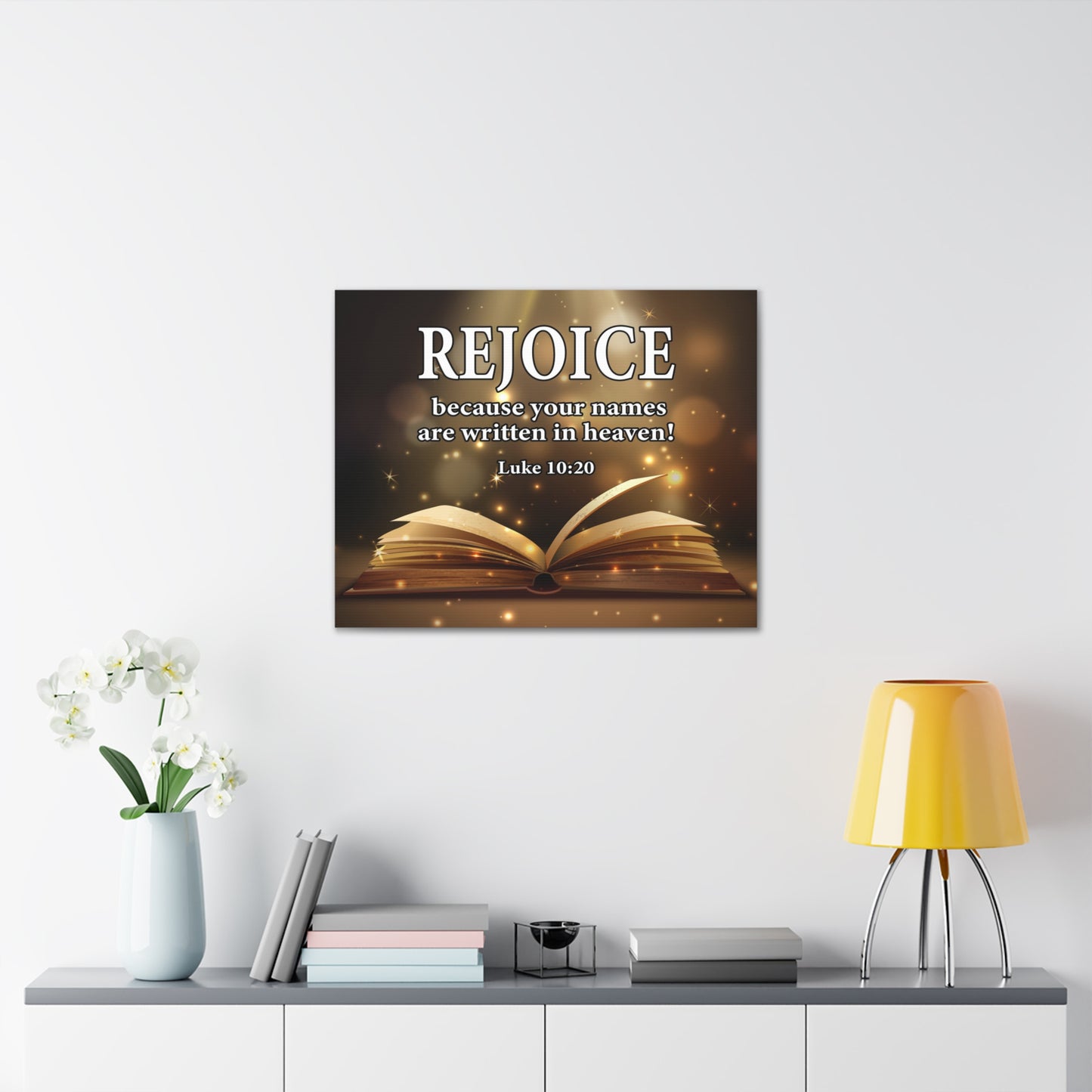 Your Names in Heaven Luke 10:20 Scripture Wall Art Christian Home Decor