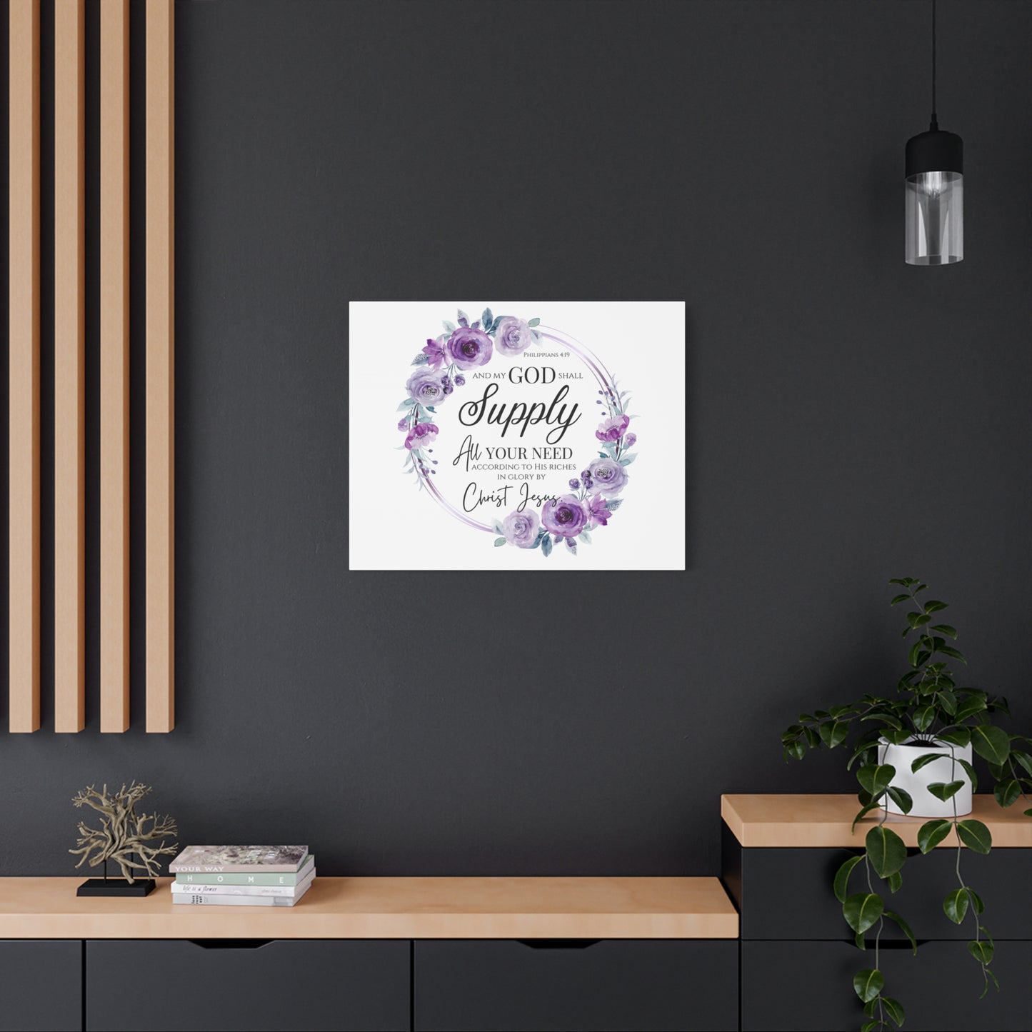 Copy of Scripture Walls Philippians 4:19 God Shall Supply Bible Verse Canvas Christian Wall Art Ready to Hang Unframed