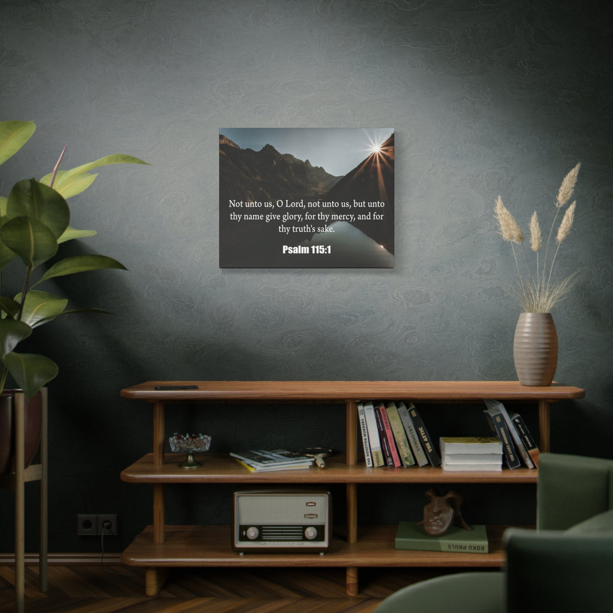Scripture Canvas Not Unto Us Isaiah 41:10 Christian Wall Art Bible Verse Print Ready to Hang