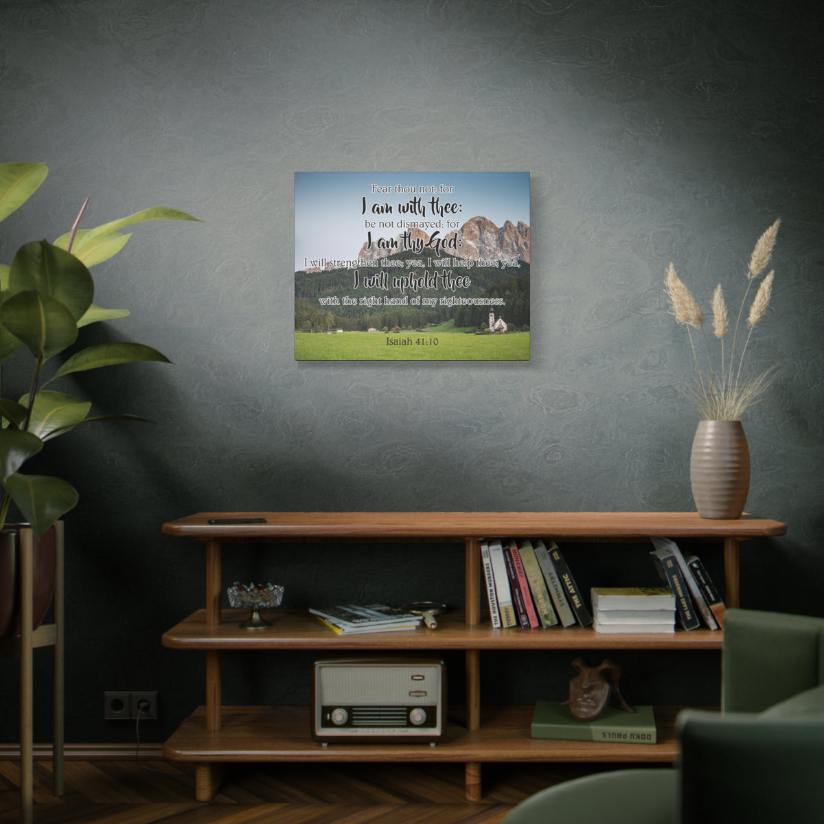 Scripture Canvas I Am With Thee Isaiah 41:10 Christian Wall Art Bible Verse Print Ready to Hang