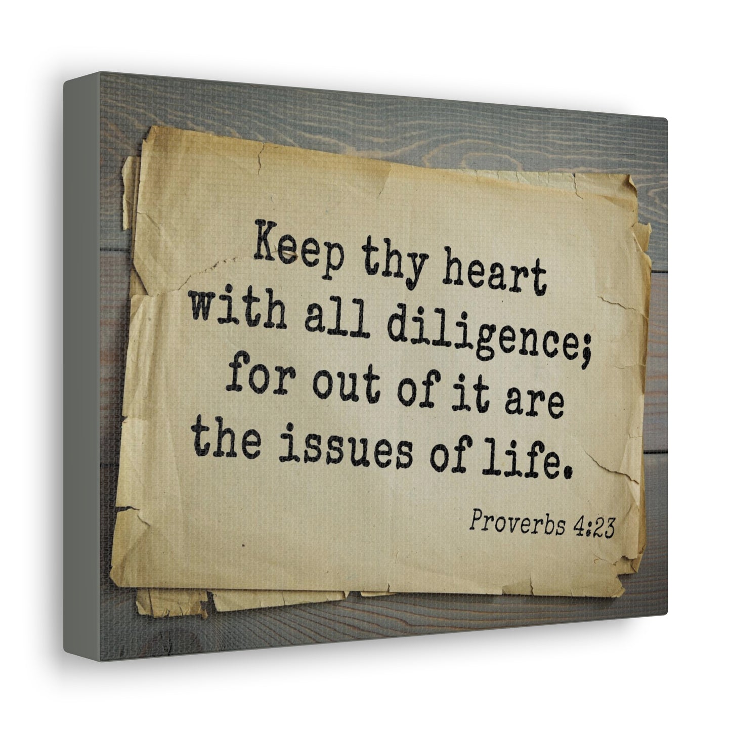 With All Diligence Proverbs 4:23 Bible Verse Canvas Christian Wall Art Bible Verse Print Ready To Hang