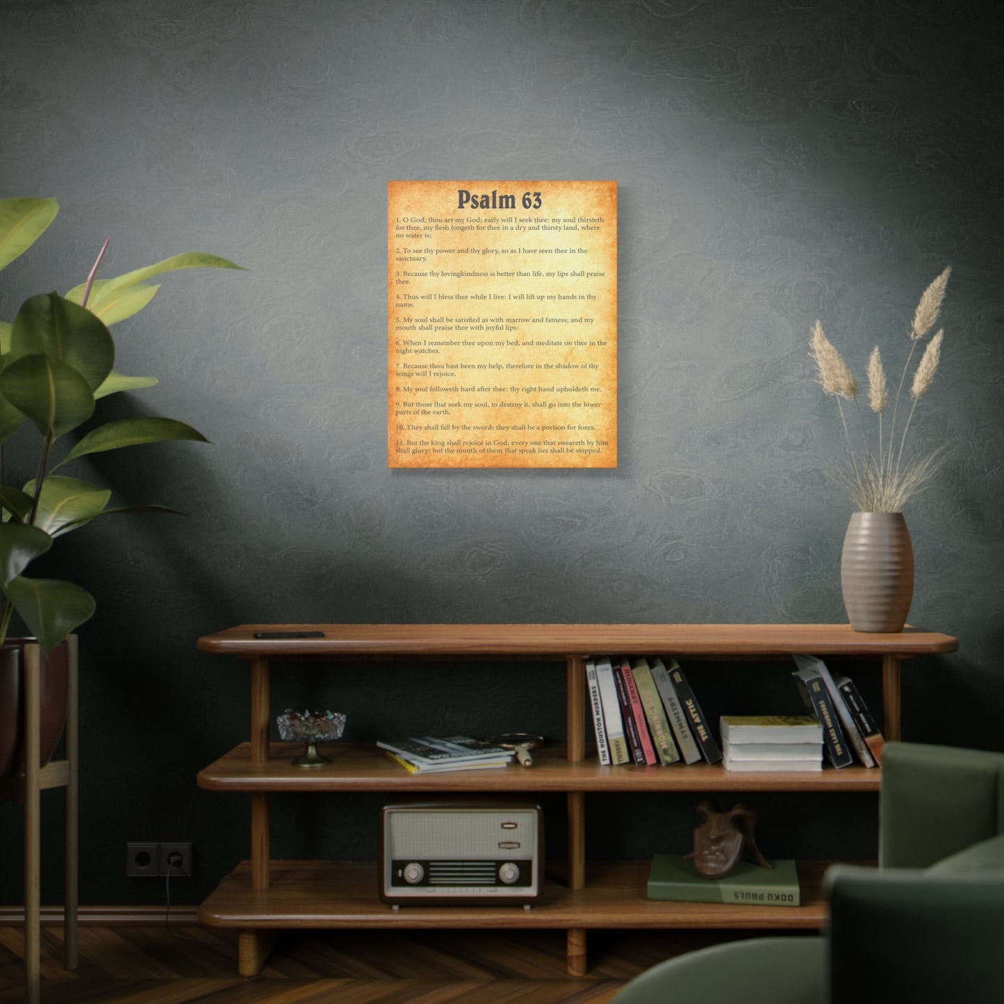 Scripture Walls Psalm 63 Gold Bible Chapter Canvas Christian Wall Art Ready to Hang