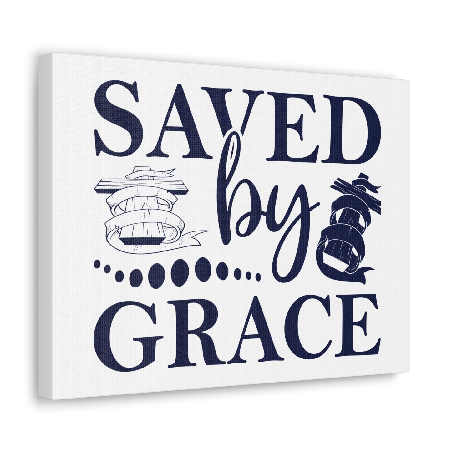 Saved By Grace Ephesians 2:8-9 Christian Wall Art Print Ready to Hang