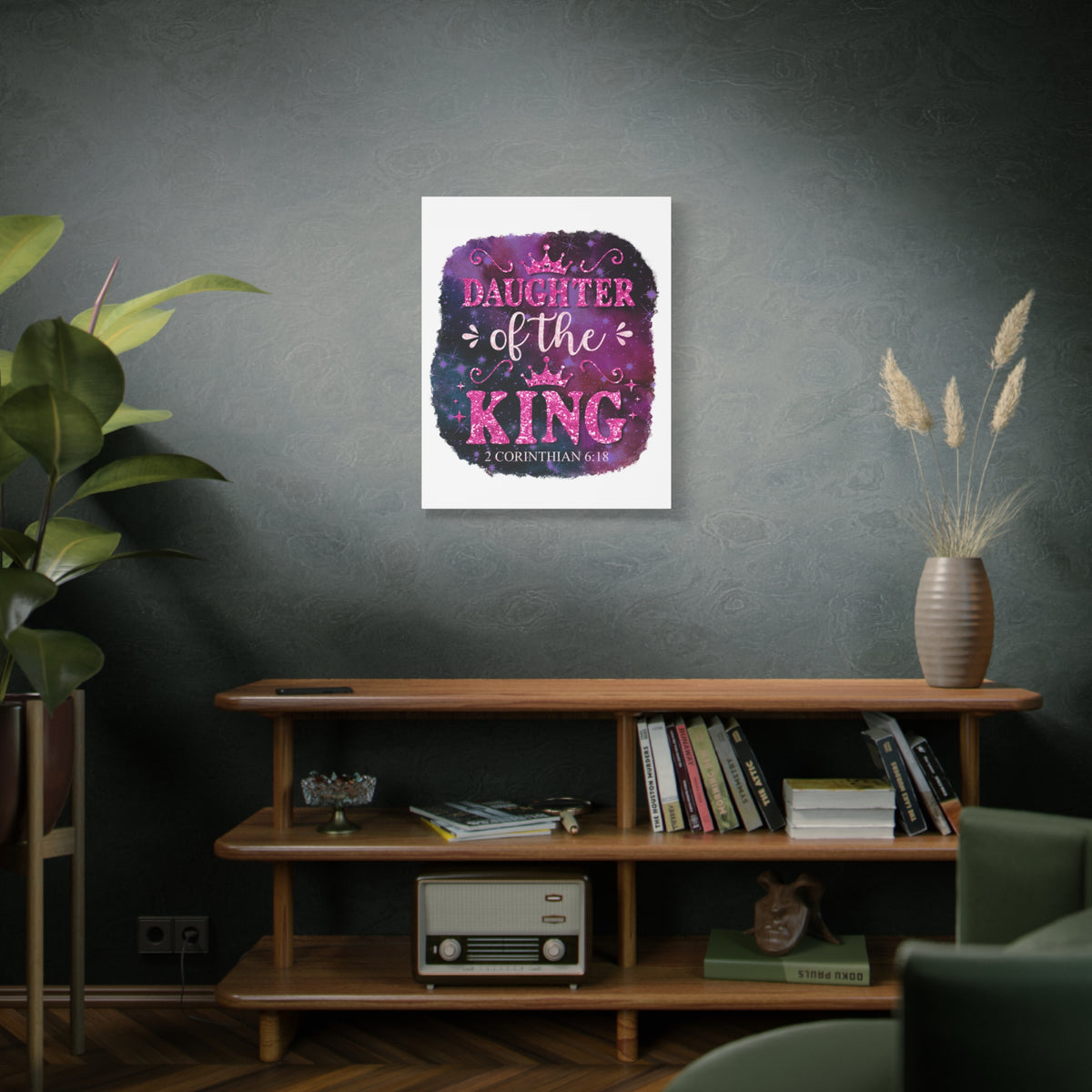 Scripture Walls Daughter of the King 2 Corinthian 6:18 Bible Verse Canvas Christian Wall Art Ready to Hang Unframed