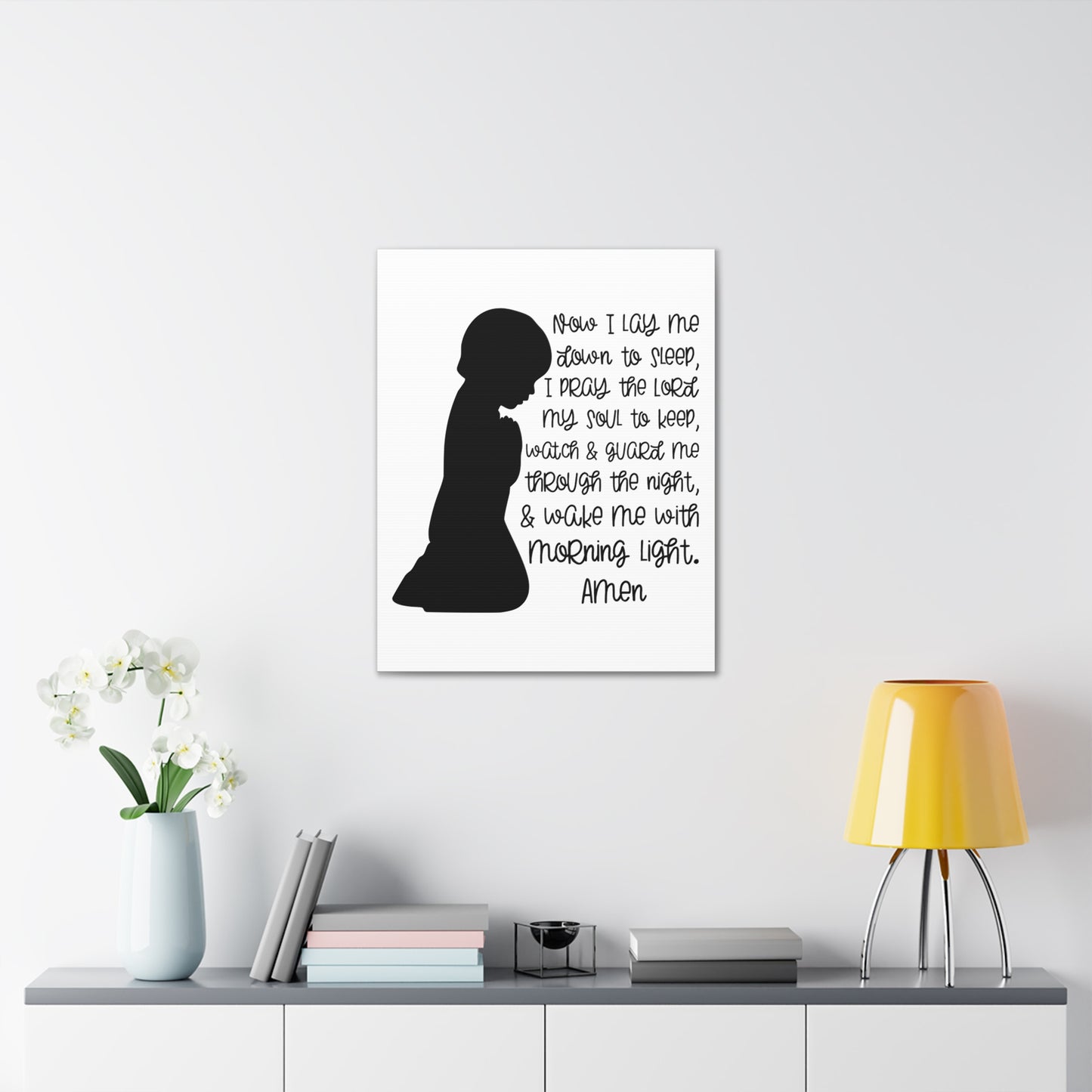 Wake Me With Morning Psalms 4:8 Christian Wall Art Print Ready to Hang