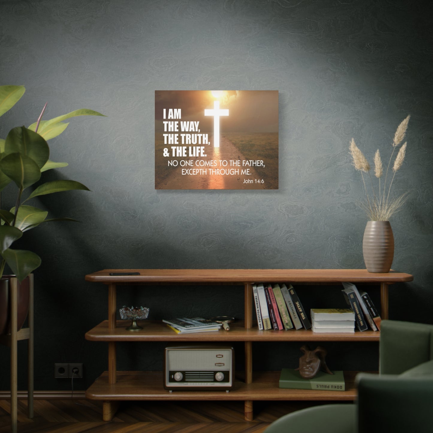 Bible Verse Canvas I Am The Way John 14:6 Wall Art Christian Home Decor