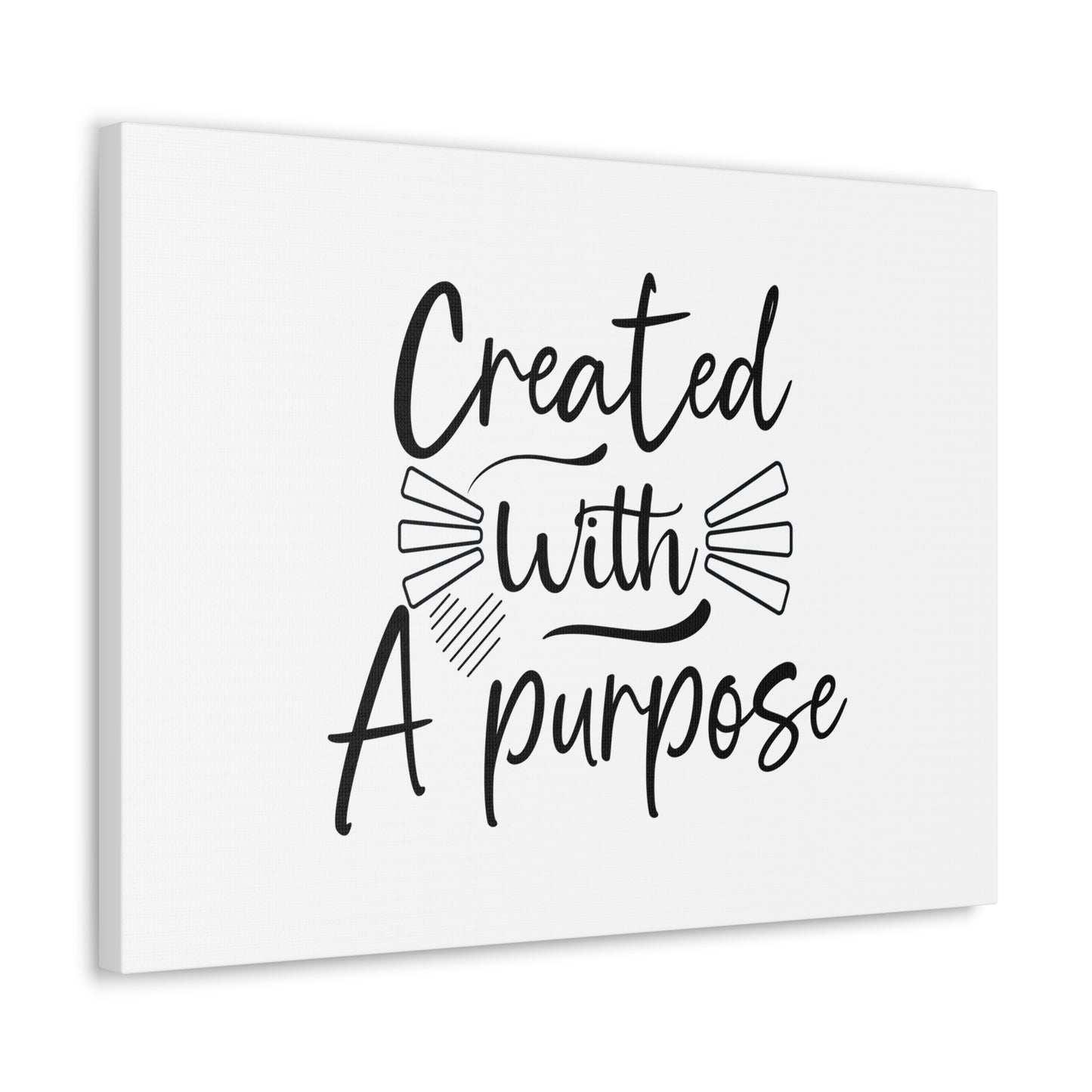 Created With A Purpose Isaiah 45:18 Line Heart Christian Wall Art Bible Verse Print Ready to Hang