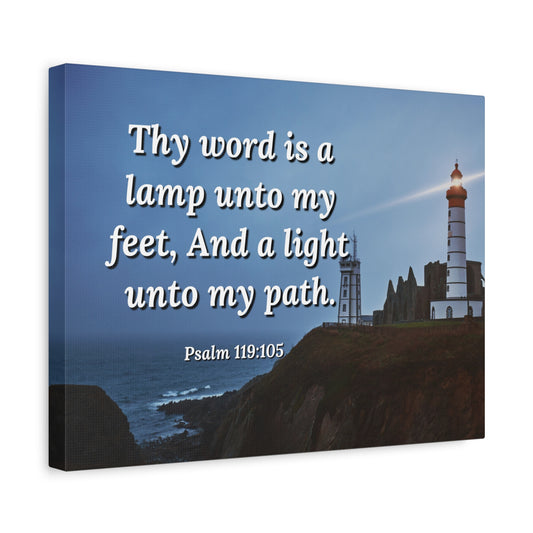 Scripture Walls A Lamp Unto My Feet Psalm 119:105 Bible Verse Canvas Christian Wall Art Ready to Hang