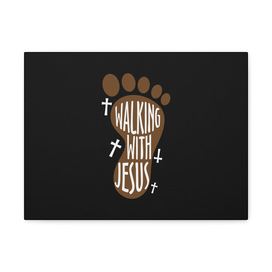 Walking With Jesus Colossians 2:6 Footprint Christian Wall Art Bible Verse Print Ready to Hang