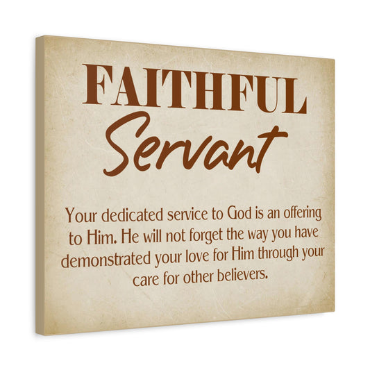 Scripture Walls The Faithful Servant Hebrews 6:10 & Philippians 2:17 Bible Chapter Canvas Christian Wall Art Ready to Hang