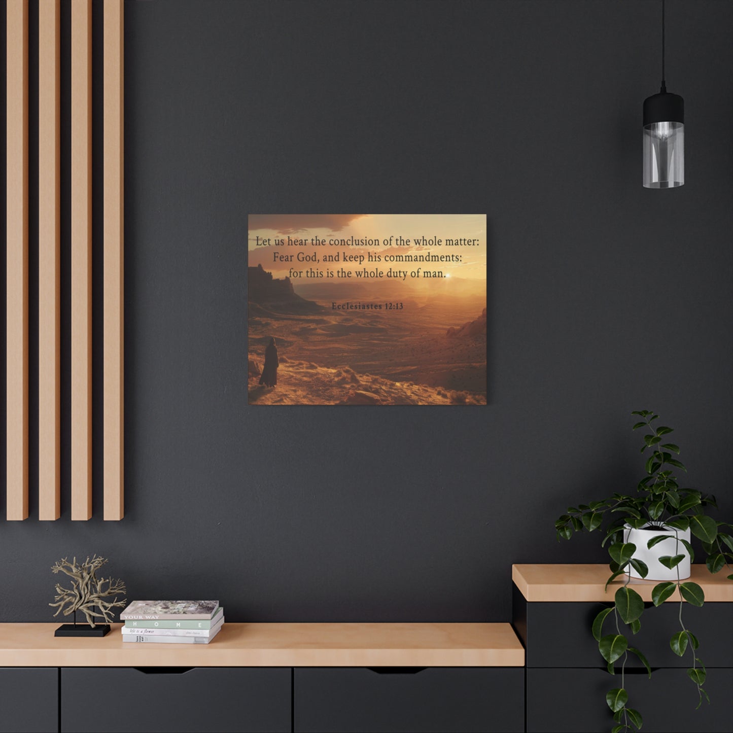 Scripture Walls Ecclesiastes 12:13 Bible Verse Canvas Christian Wall Art Ready to Hang Unframed