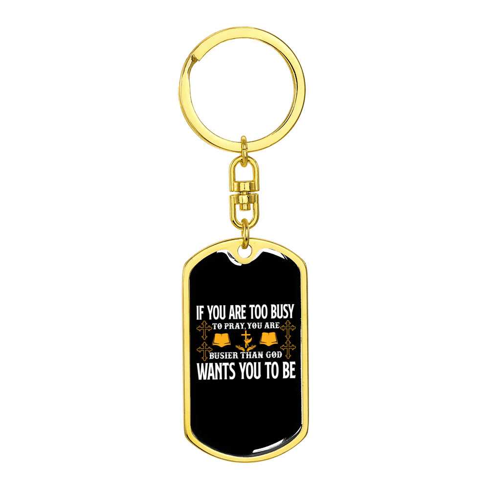 God Wants You Stainless Steel or 18k Gold Premium Swivel Dog Tag Keychain