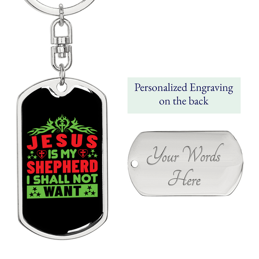 Is My Shepherd Keychain Stainless Steel or 18k Gold Dog Tag Keyring-Express Your Love Gifts