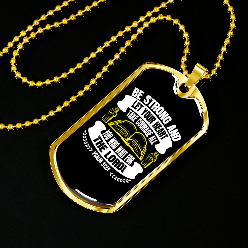 Let Your Heart Lord Christian Necklace Stainless Steel or 18k Gold Dog Tag 24" Chain-Express Your Love Gifts