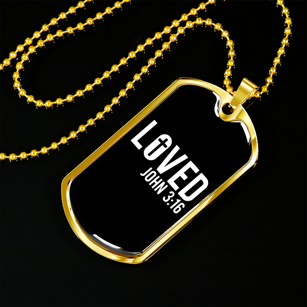 Loved John Cross Christian Necklace Stainless Steel or 18k Gold Dog Tag 24" Chain-Express Your Love Gifts