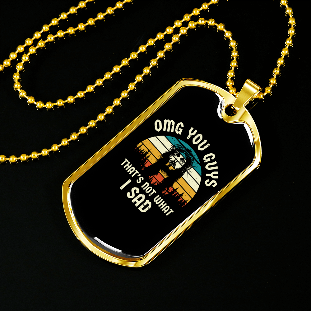 Omg Guys Christian Necklace Stainless Steel or 18k Gold Dog Tag 24" Chain-Express Your Love Gifts