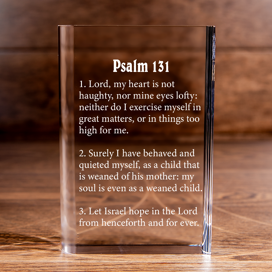 Psalm 131 Laser Engraved Crystal Book - Elegant Religious Gift for Devoted Believers Christian Gift-Express Your Love Gifts