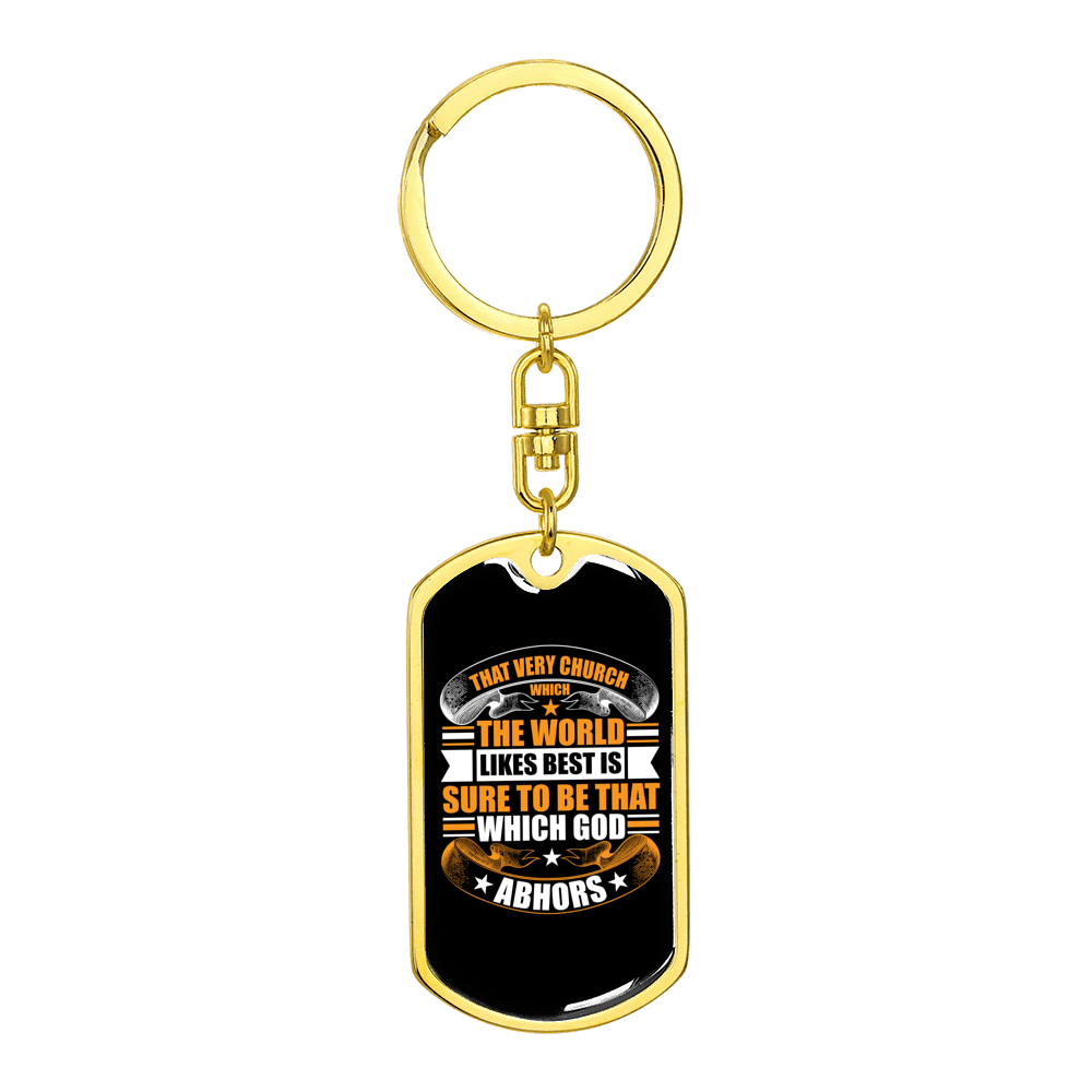 That Very Church Stainless Steel or 18k Gold Premium Swivel Dog Tag Keychain