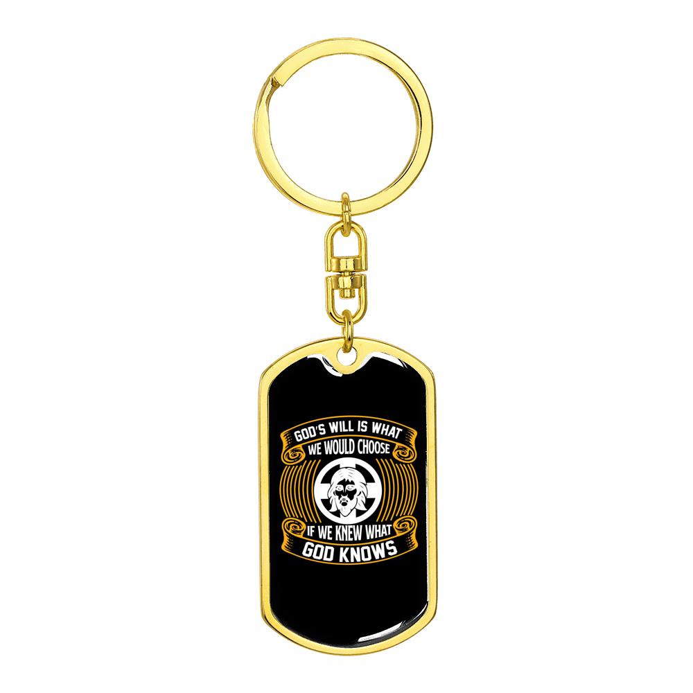 What We Would Choose Stainless Steel or 18k Gold Premium Swivel Dog Tag Keychain