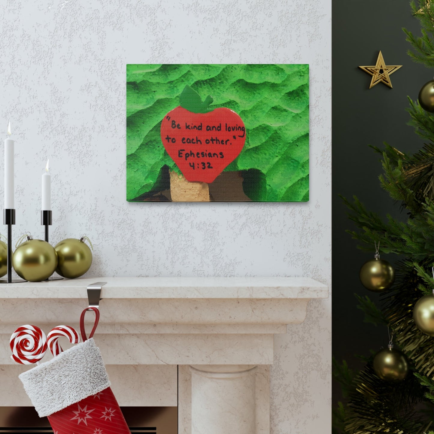 Scripture Walls Be Kind Ephesians 4:32 Bible Verse Canvas Christian Wall Art Ready to Hang-Express Your Love Gifts