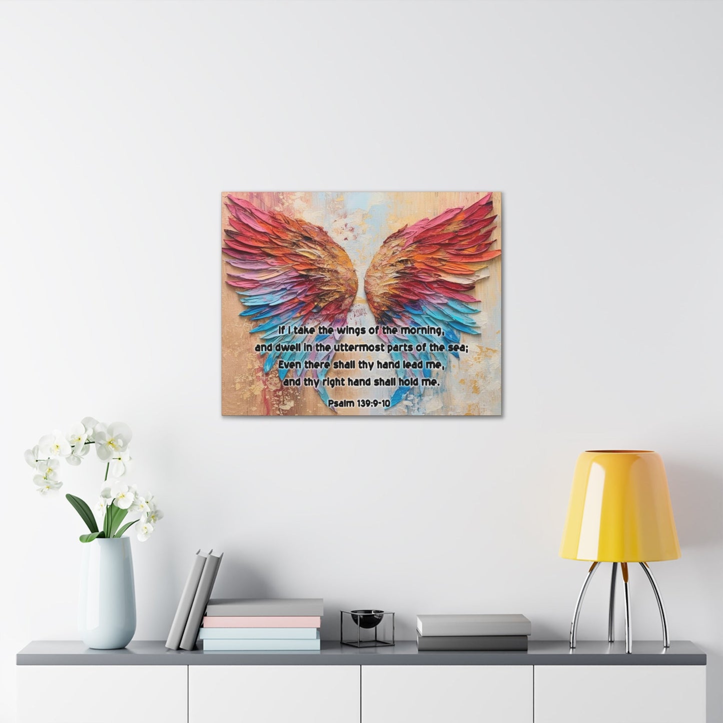 Scripture Walls Wings of the Morning Psalm 139:9-10 KJV Christian Wall Art Print Ready to Hang Unframed-Express Your Love Gifts