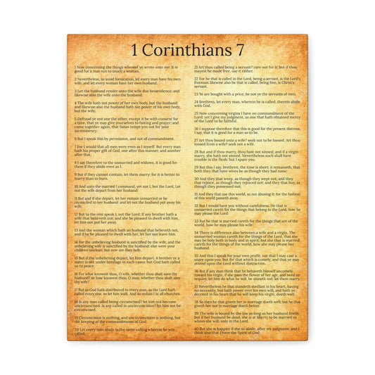 Scripture Walls 1 Corinthians 7 Marriage Chapter Gold Christian Wall Art Print Ready to Hang Unframed-Express Your Love Gifts