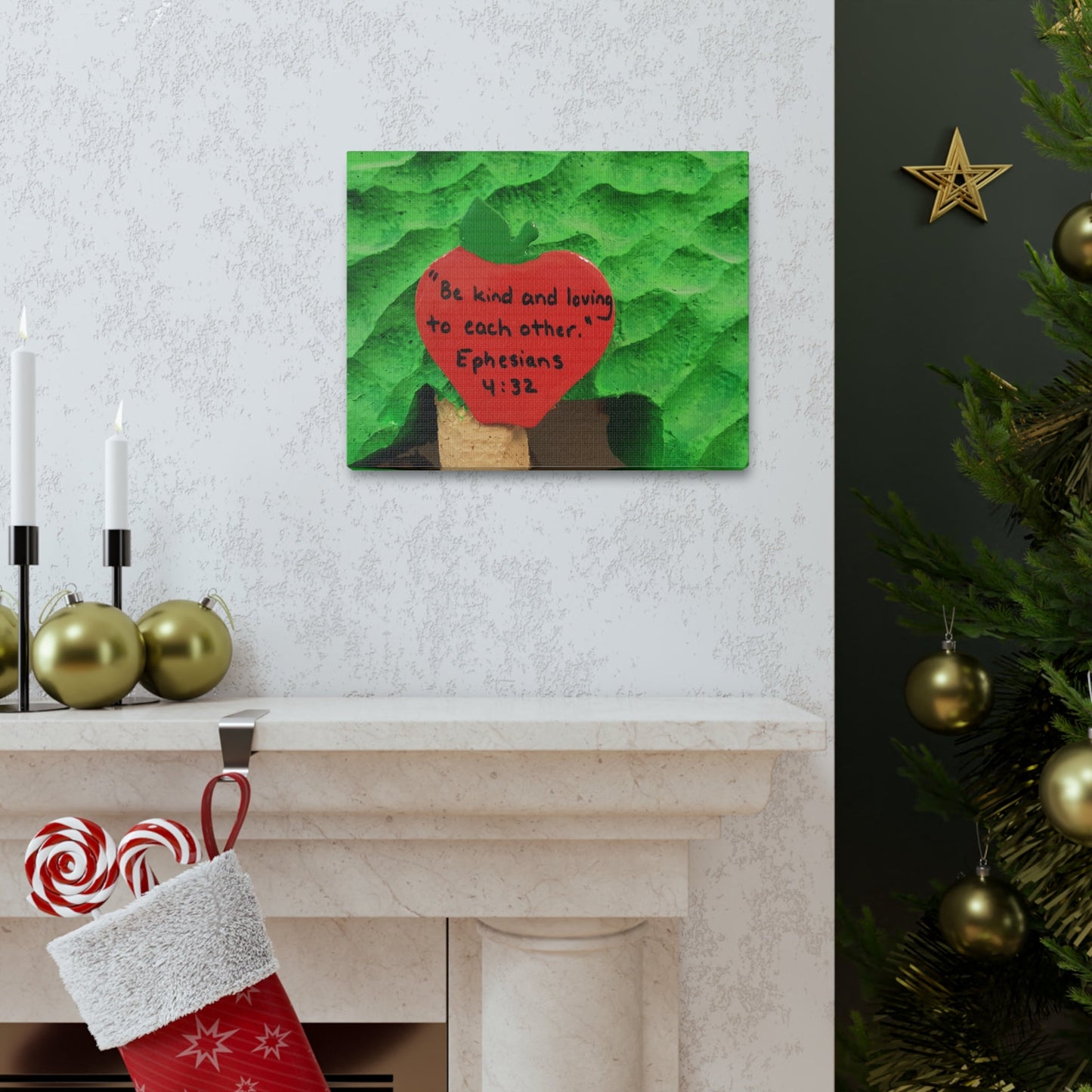 Scripture Walls Be Kind Ephesians 4:32 Bible Verse Canvas Christian Wall Art Ready to Hang-Express Your Love Gifts