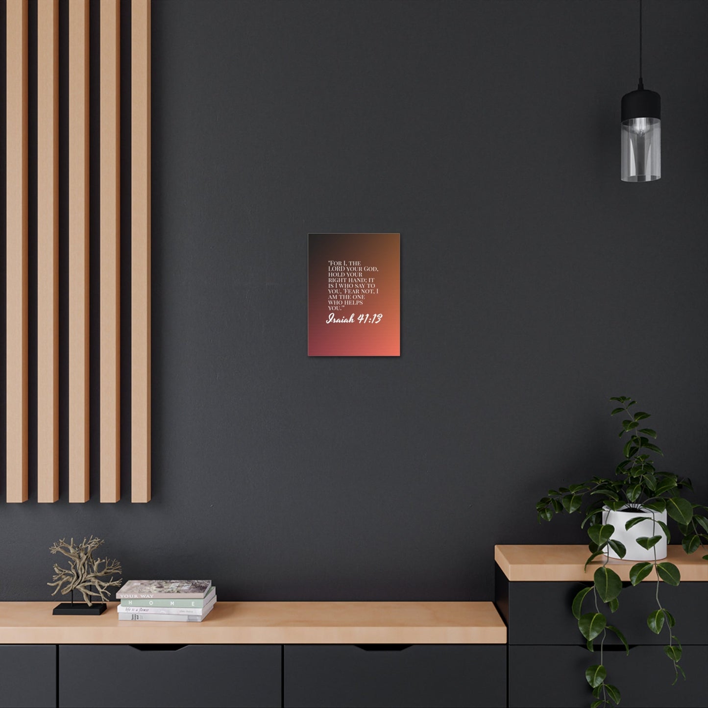 Scripture Walls The One Who Helps You Isaiah 41:13 Bible Verse Canvas Christian Wall Art Ready to Hang-Express Your Love Gifts