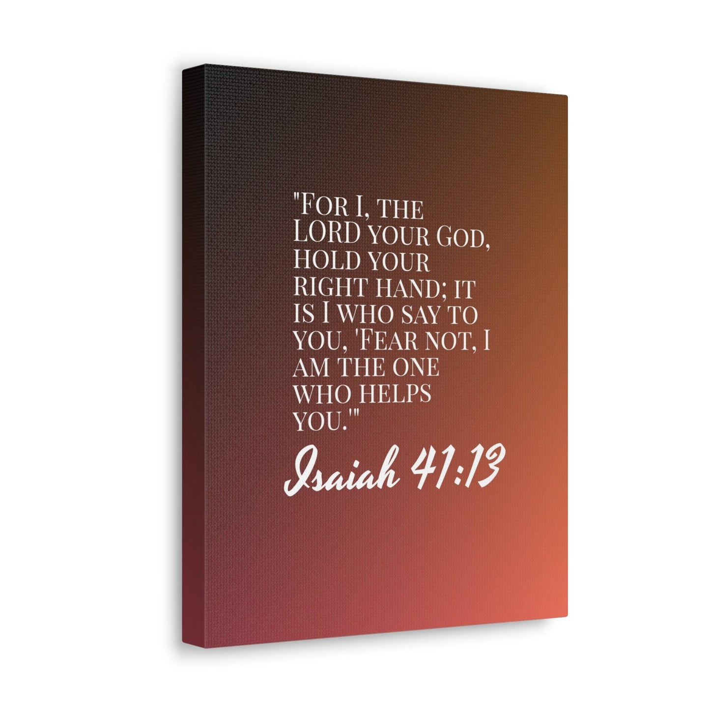 Scripture Walls The One Who Helps You Isaiah 41:13 Bible Verse Canvas Christian Wall Art Ready to Hang-Express Your Love Gifts