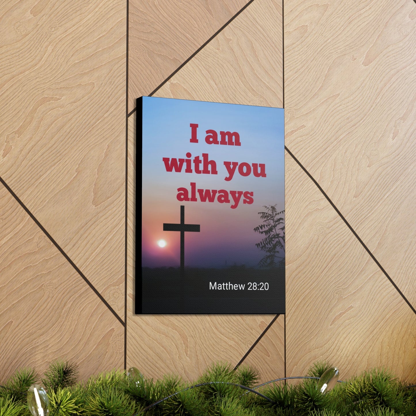 Scripture Walls With You Always Mathew 28:20 Bible Verse Canvas Christian Wall Art Ready to Hang-Express Your Love Gifts