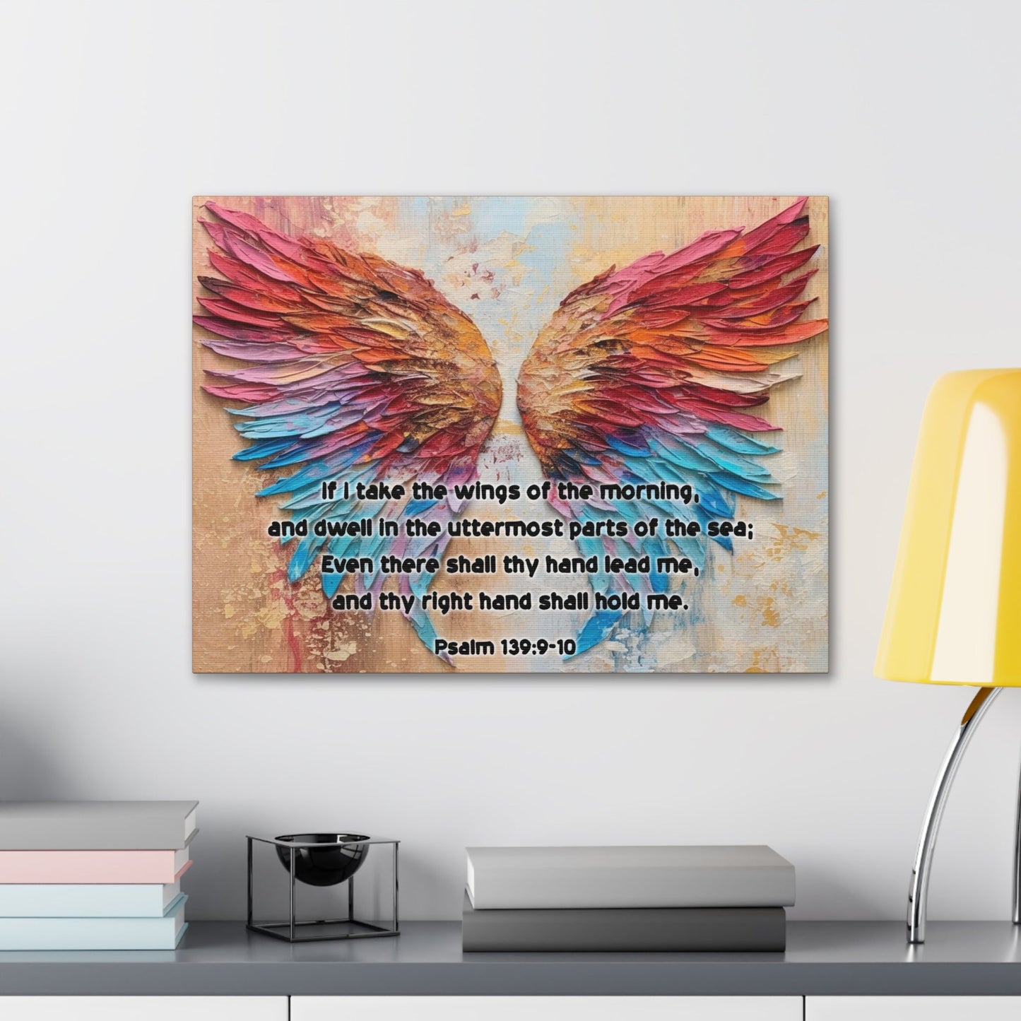 Scripture Walls Wings of the Morning Psalm 139:9-10 KJV Christian Wall Art Print Ready to Hang Unframed-Express Your Love Gifts