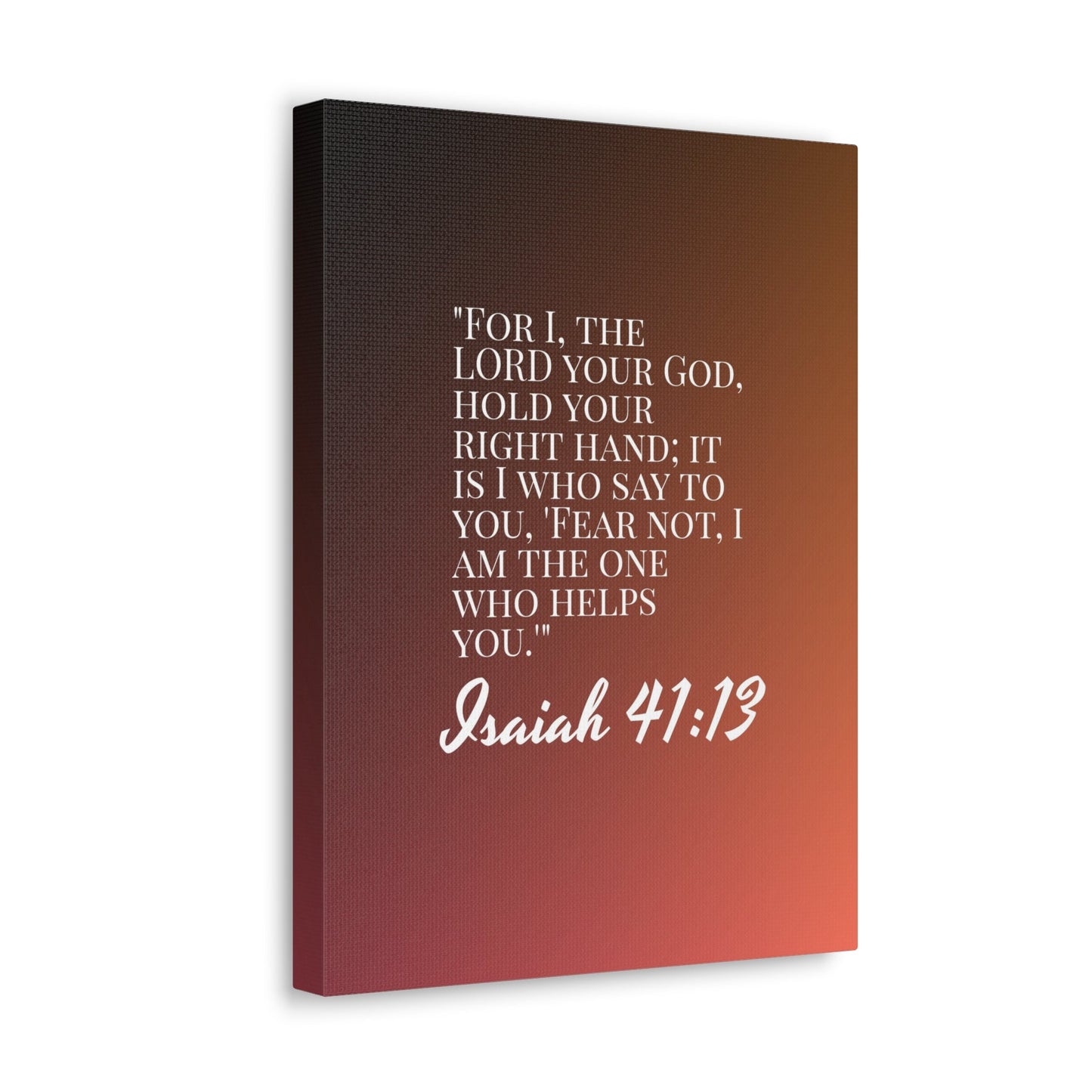 Scripture Walls The One Who Helps You Isaiah 41:13 Bible Verse Canvas Christian Wall Art Ready to Hang-Express Your Love Gifts