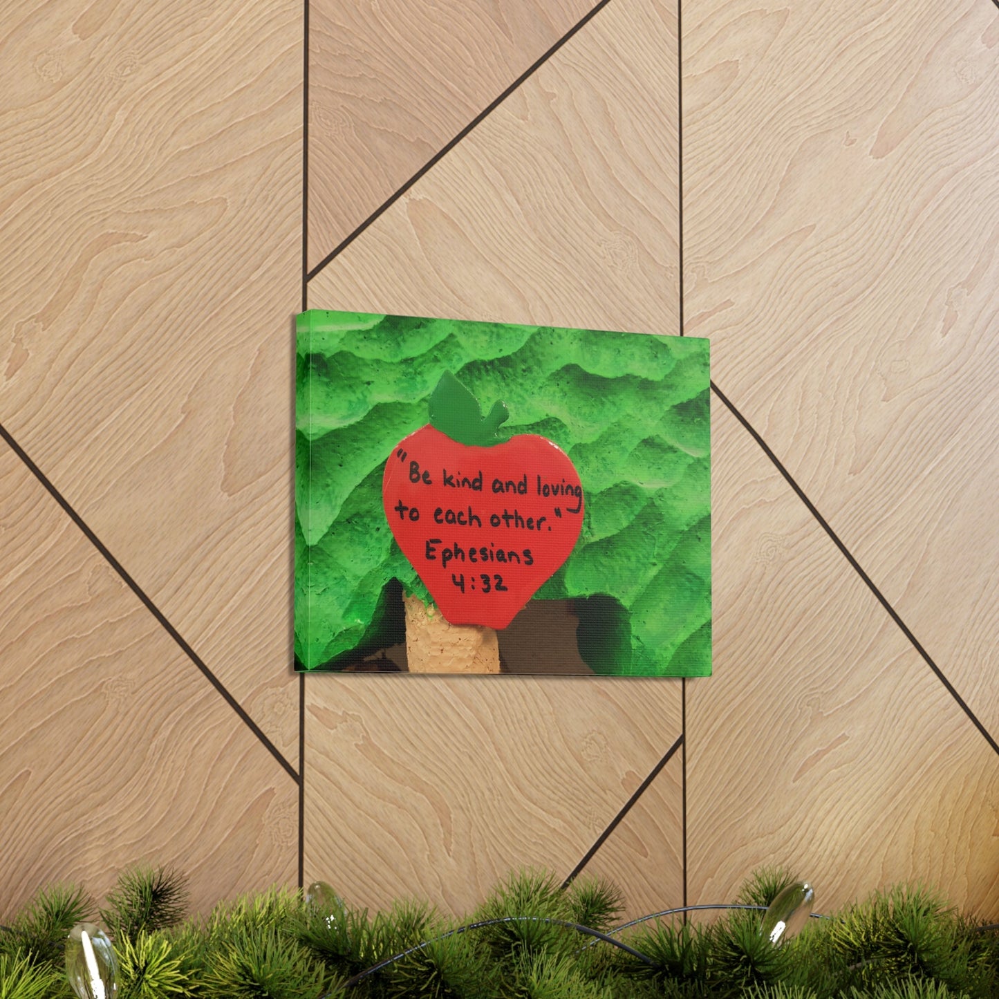Scripture Walls Be Kind Ephesians 4:32 Bible Verse Canvas Christian Wall Art Ready to Hang-Express Your Love Gifts
