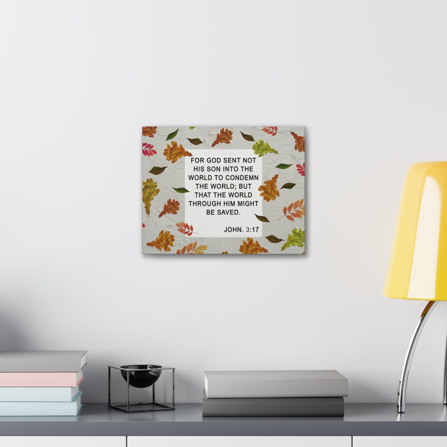 Scripture Walls God Sent John 3:17 Bible Verse Canvas Christian Wall Art Ready to Hang-Express Your Love Gifts
