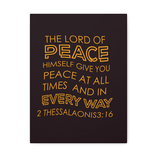 Scripture Walls The Lord Of Peace 2 Thessalonians 3:16 Bible Verse Canvas Christian Wall Art Ready to Hang-Express Your Love Gifts