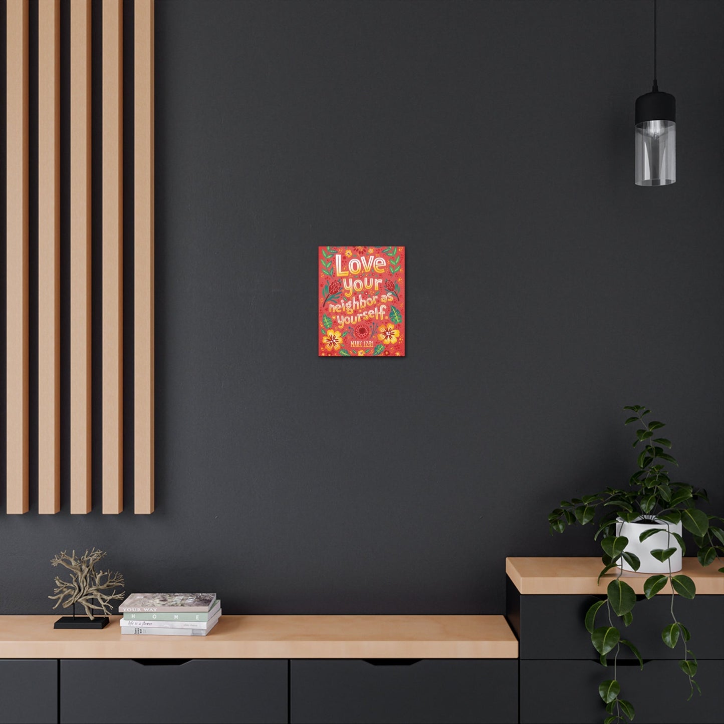 Scripture Walls Love Your Neighbor Mark 12:31 Bible Verse Canvas Christian Wall Art Ready to Hang-Express Your Love Gifts