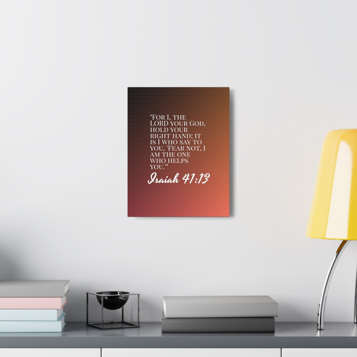 Scripture Walls The One Who Helps You Isaiah 41:13 Bible Verse Canvas Christian Wall Art Ready to Hang-Express Your Love Gifts