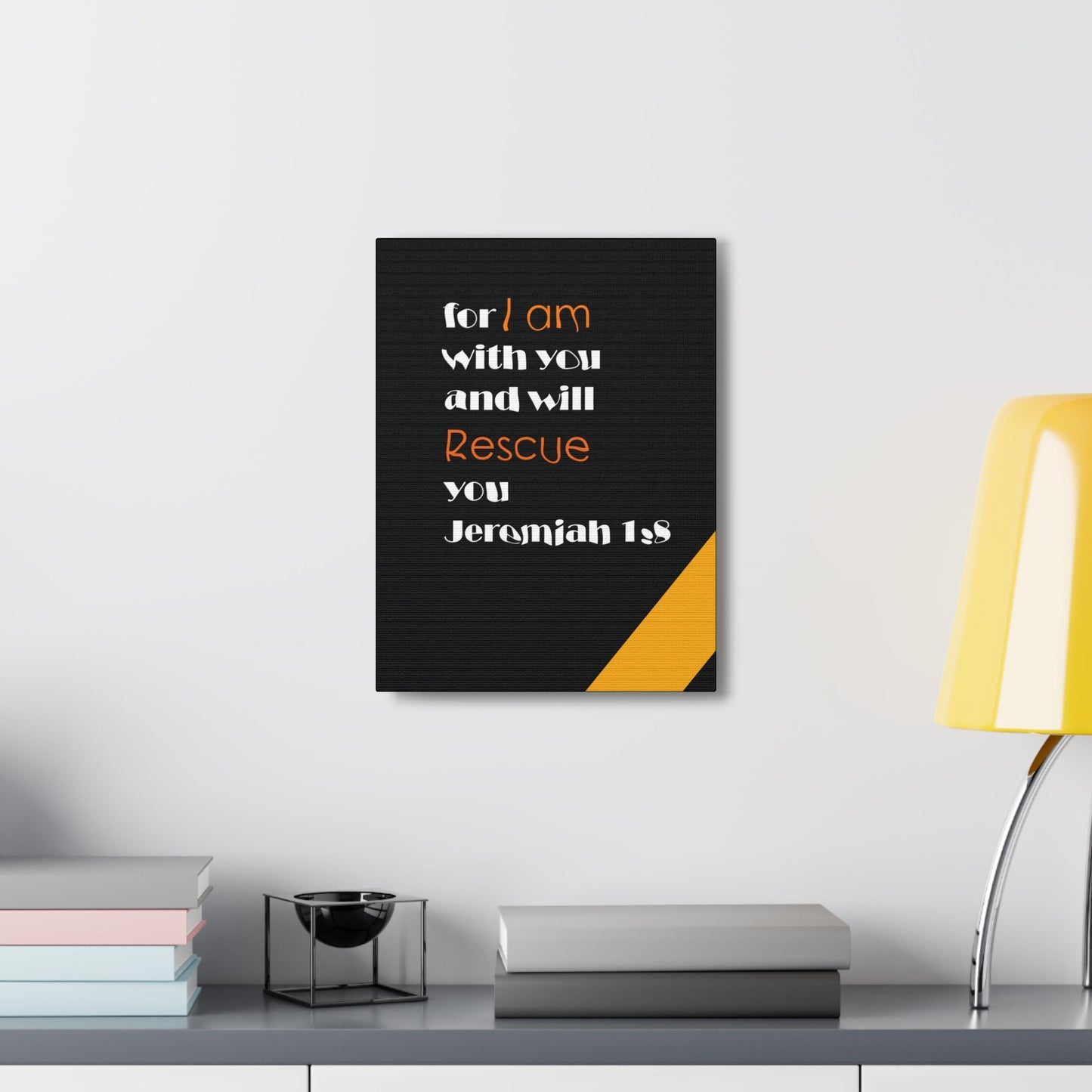 Scripture Walls I Am With You Jeremiah 1:8 Bible Verse Canvas Christian Wall Art Ready to Hang-Express Your Love Gifts
