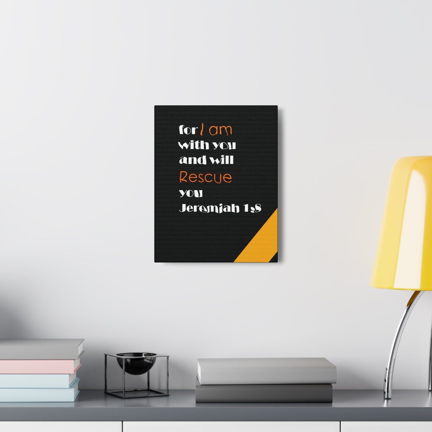 Scripture Walls I Am With You Jeremiah 1:8 Bible Verse Canvas Christian Wall Art Ready to Hang-Express Your Love Gifts