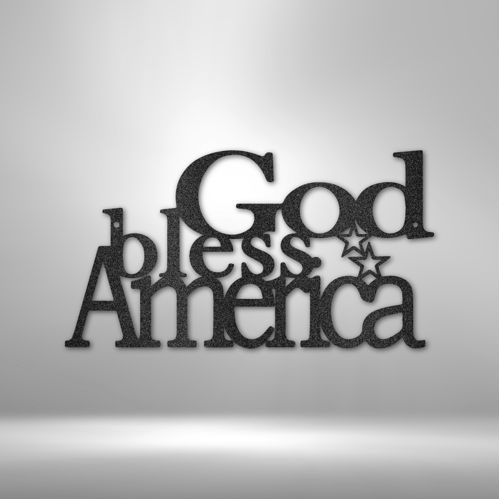 Scripture Walls God Bless America Steel Sign Steel Art Wall Metal Decor-Express Your Love Gifts