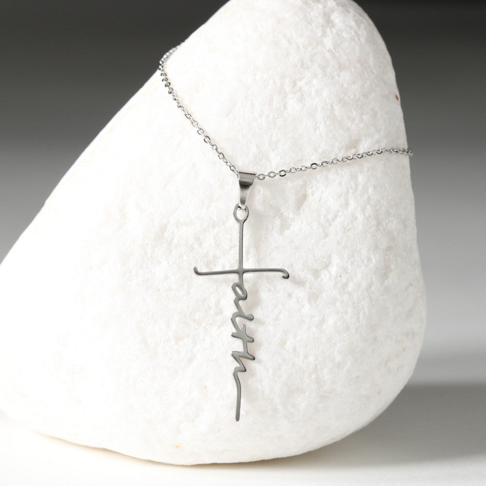 Care & Concern Zephaniah 3:17 Faith Cross Necklace w Inspirational Bible Message Card-Express Your Love Gifts