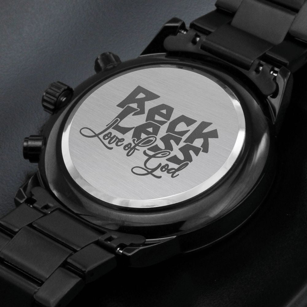 Reckless Love Of God Engraved Bible Verse Men's Watch Multifunction Stainless Steel W Copper Dial-Express Your Love Gifts