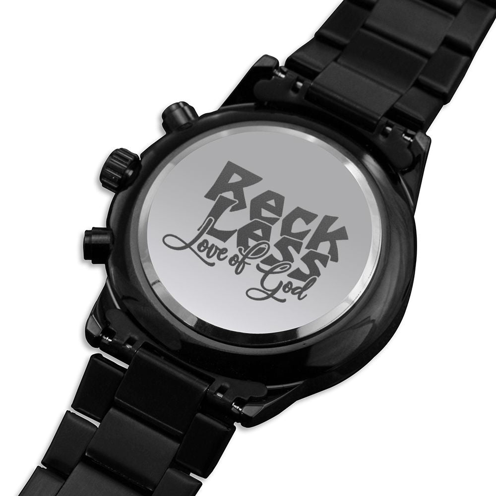 Reckless Love Of God Engraved Bible Verse Men's Watch Multifunction Stainless Steel W Copper Dial-Express Your Love Gifts
