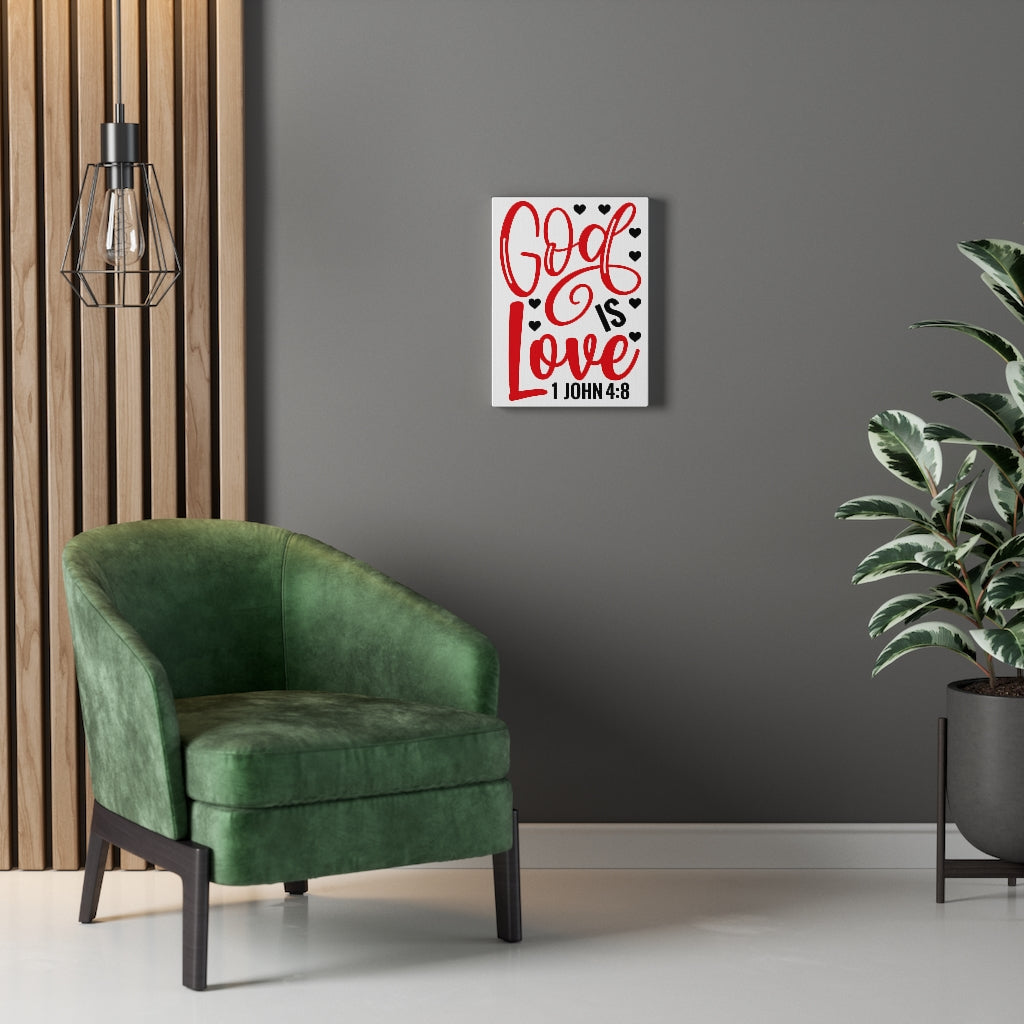 Scripture Walls 1 John 4:8 God Is Love Bible Verse Canvas Christian Wall Art Ready to Hang Unframed-Express Your Love Gifts