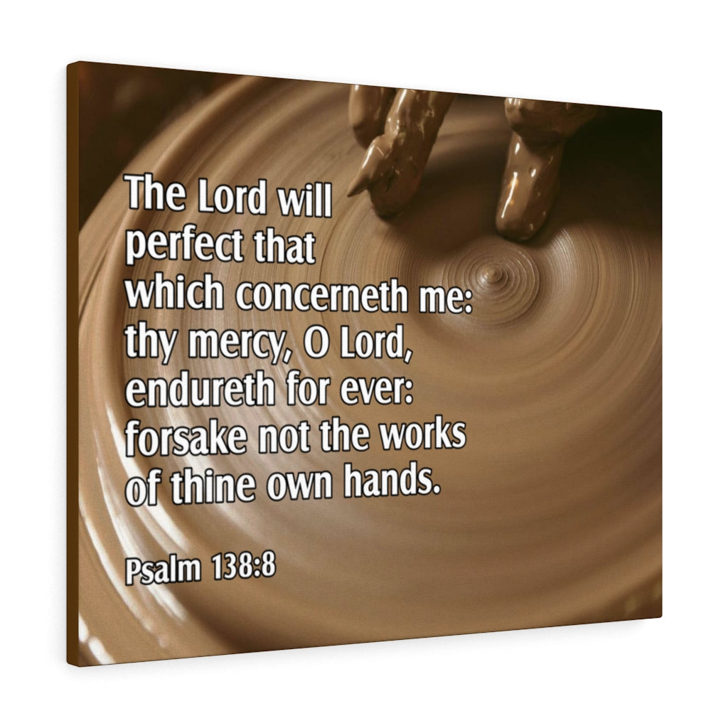 138:8 Lord Will Perfect Psalm Bible Verse Canvas Christian Wall Art Ready to Hang Unframed-Express Your Love Gifts